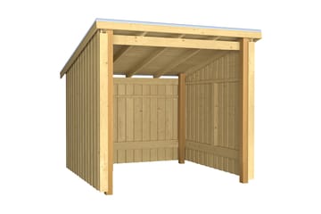 PLUS Nordic Sykkelskjul 5,7 m² - 1 Modul Åpen - Grå - Hage - Uterom & feriehus - Lagringshus & boder - Sykkelbod & sykkelstativ