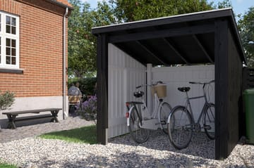 PLUS Nordic Sykkelskjul 5 m² - 1 Modul Åpen - Grå - Hage - Uterom & feriehus - Lagringshus & boder - Sykkelbod & sykkelstativ