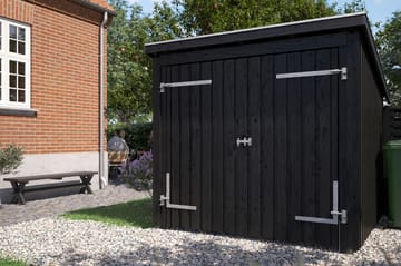 PLUS Nordic Sykkelskjul 5 m² - 1 Modul med Dobbeldør - Grå - Hage - Uterom & feriehus - Lagringshus & boder - Sykkelbod & sykkelstativ