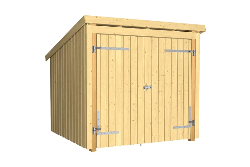 PLUS Nordic Sykkelskjul 5 m² - 1 Modul med Dobbeldør - Grå - Hage - Uterom & feriehus - Lagringshus & boder - Sykkelbod & sykkelstativ