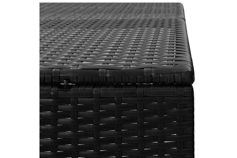 Søppeldunkskur trippel svart 229x78x120 cm polyrotting - Svart - Hage - Uterom & feriehus - Lagringshus & boder - Sykkelbod & sykkelstativ