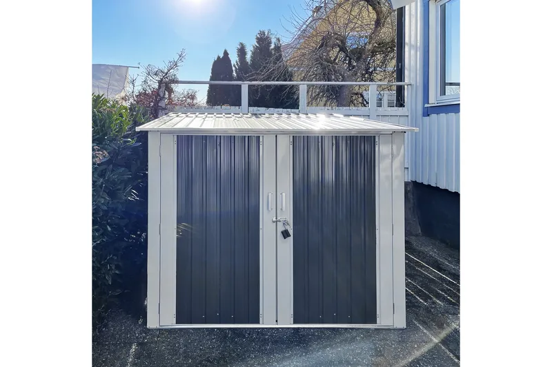 Sykkelskur 4,2 m² for 4 sykler - Hage - Uterom & feriehus - Lagringshus & boder - Sykkelbod & sykkelstativ