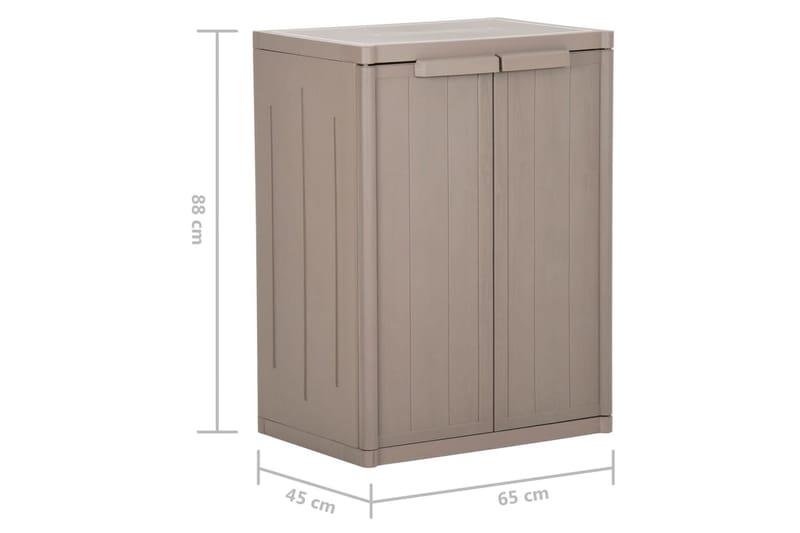 Oppbevaringsskap for hage brun 65x45x88 cm PP - Brun - Hage - Uterom & feriehus - Lagringshus & boder - Verktøybod