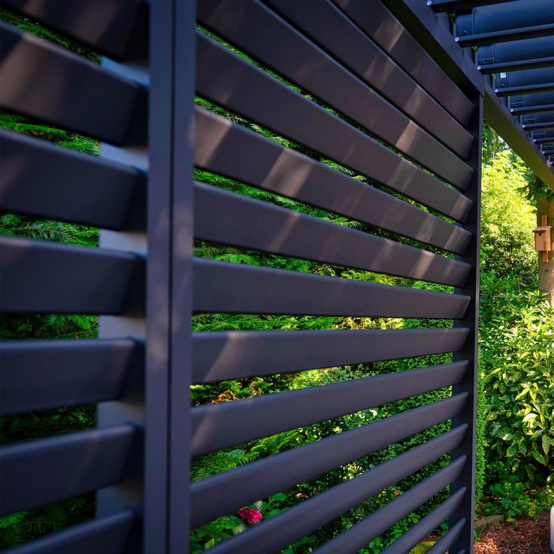 Lamellvegg til paviljong HOME4YOU Mirador-111 123,5 cm mørk grå - Mørk grå - Hage - Uterom & feriehus - Lysthus & gazebo
