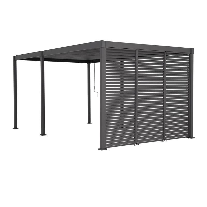Lamellvegg til paviljong HOME4YOU Mirador-80/88, Mørkegrå - Mørk grå - Hage - Uterom & feriehus - Lysthus & gazebo