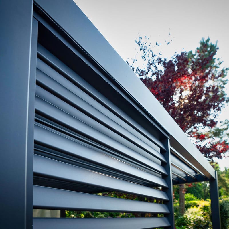 Lamellvegg til paviljong HOME4YOU Mirador-111 123,5 cm mørk grå - Mørk grå - Hage - Uterom & feriehus - Lysthus & gazebo