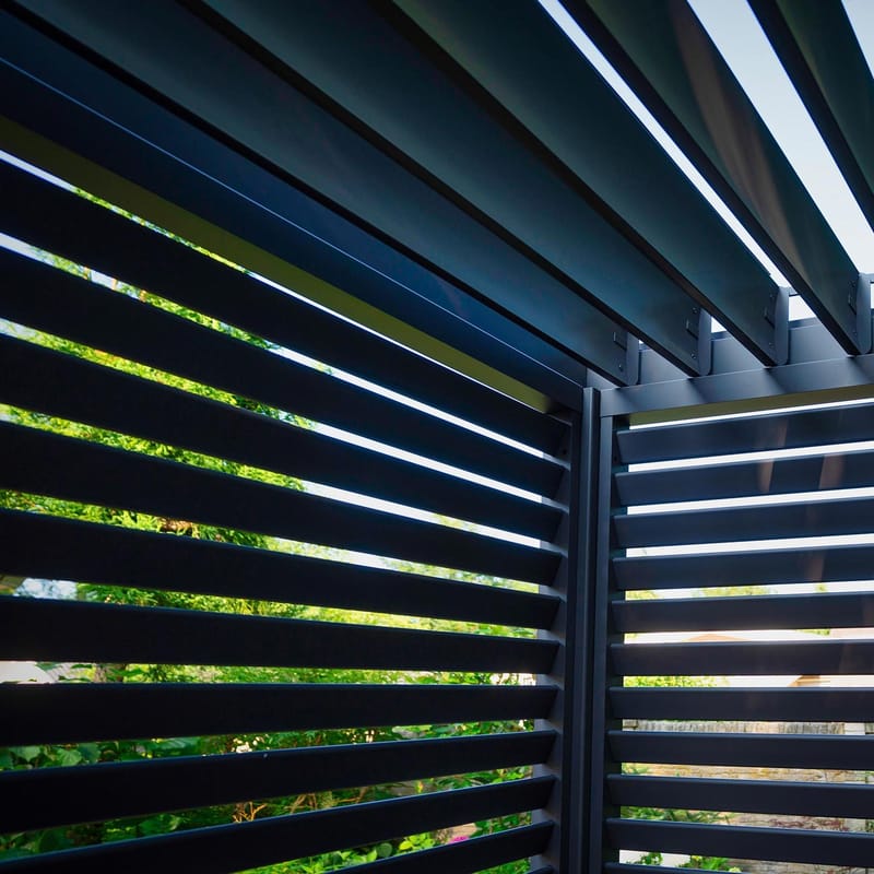 Lamellvegg til paviljong HOME4YOU Mirador-111 123,5 cm mørk grå - Mørk grå - Hage - Uterom & feriehus - Lysthus & gazebo