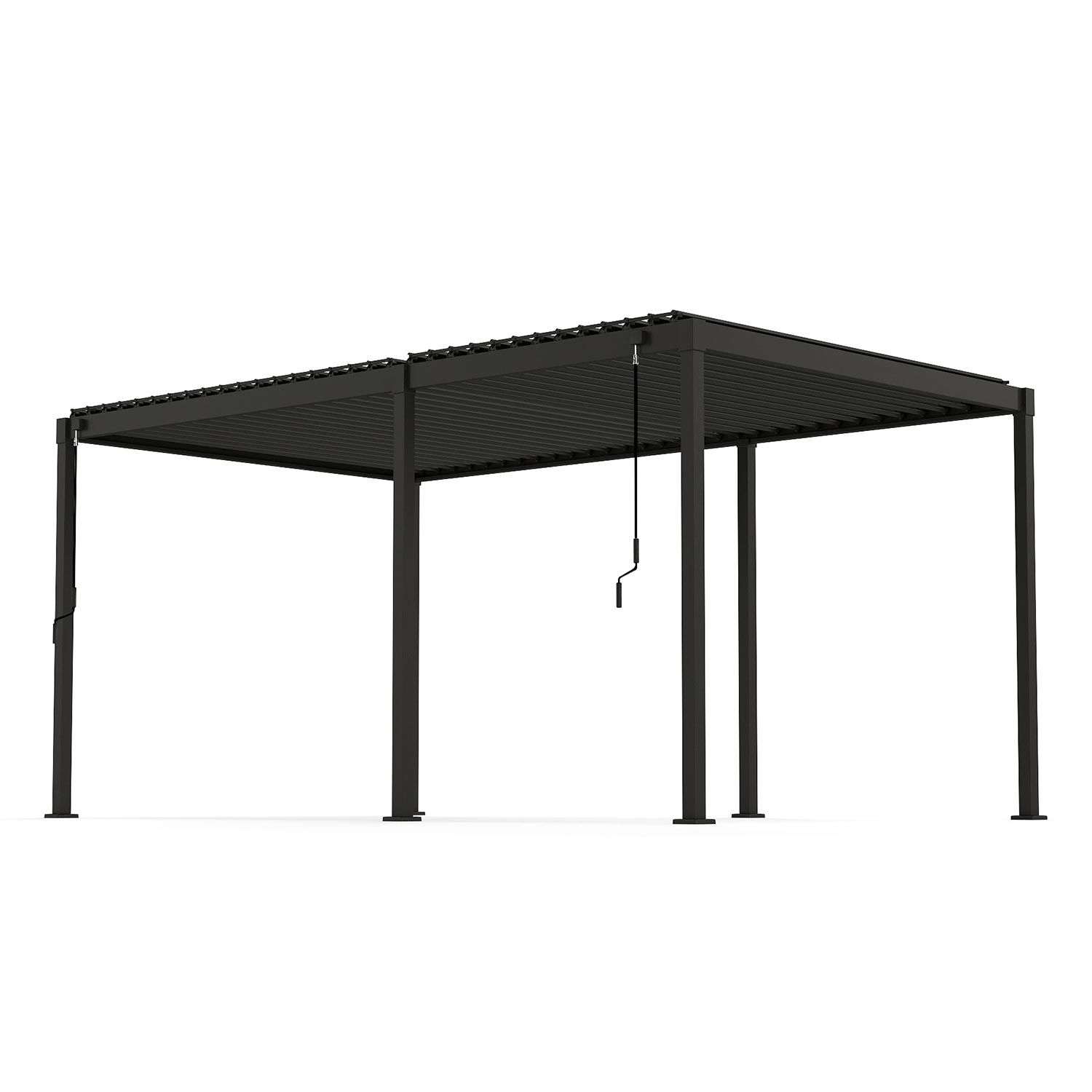 Lysthus HOME4YOU Mirador-80 mørk grå 3x5 m - Mørkegrå