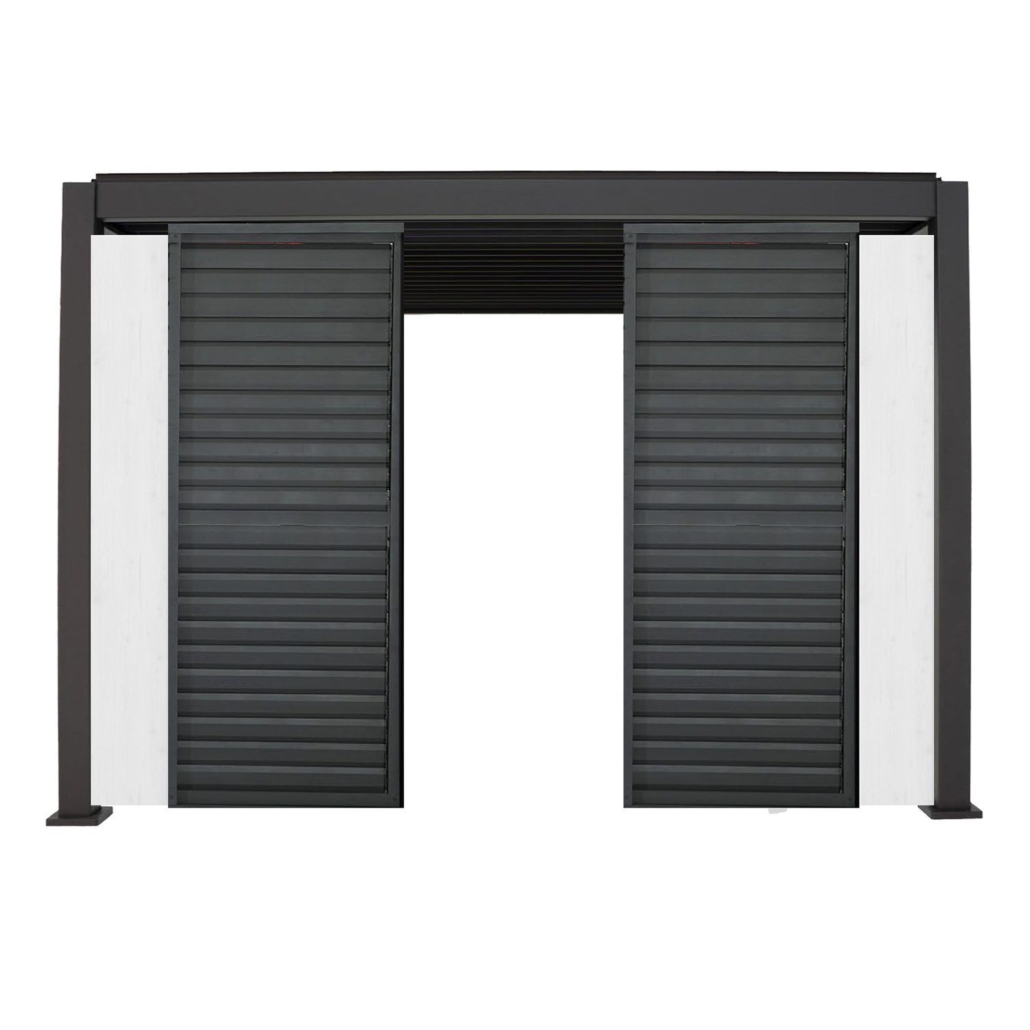 Middle Panel of Louvers Wall for Gazebo HOME4YOU - hvit