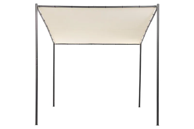Trädgårdspergola Beliani Vimino Beige||Black - Hagemøbler - Solbeskyttelse - Pergola