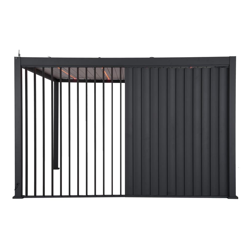 Vertikal skoddevegg til paviljong HOME4YOU Mirador 111 Mørk grå 4 m - mørkegrå - Hage - Uterom & feriehus - Lysthus & gazebo