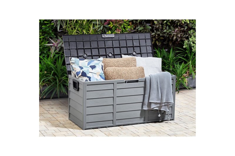 Låda Beliani Locarno Beige/grå Beige||Grey - Hagemøbler - Puteoppbevaring & møbelbeskyttelse - Putebokser & Putekasser