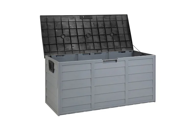 Låda Beliani Locarno Beige/grå Grey||Black - Hagemøbler - Puteoppbevaring & møbelbeskyttelse - Putebokser & Putekasser