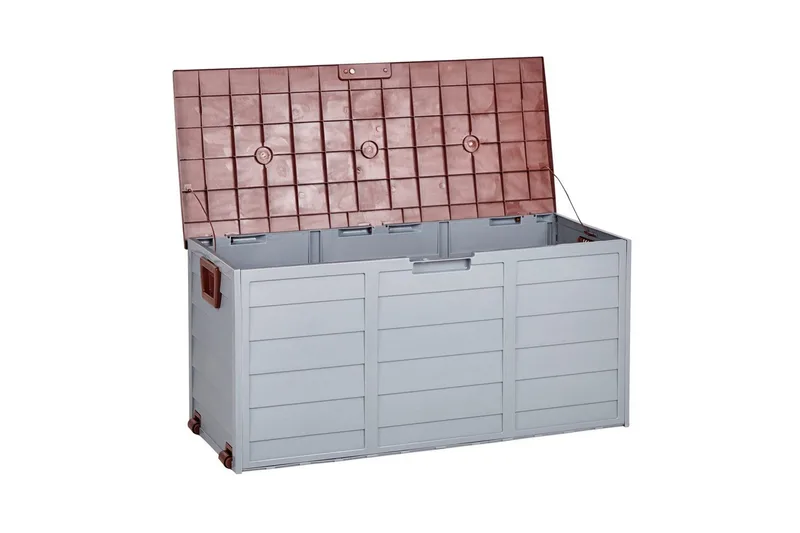 Låda Beliani Locarno Beige/grå Grey||Brown - Hagemøbler - Puteoppbevaring & møbelbeskyttelse - Putebokser & Putekasser