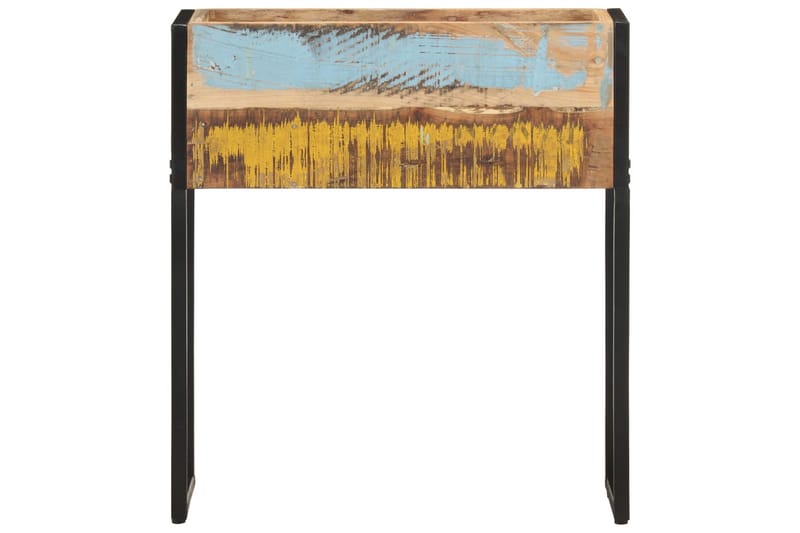 Blomsterkasse 60x20x68 cm gjennvunnet heltre - Flerfarget - Hagemøbler - Øvrig utendørs - Tilbehør utendørs - Hagekrukker