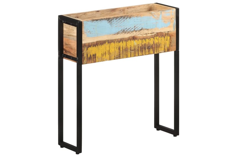 Blomsterkasse 60x20x68 cm gjennvunnet heltre - Flerfarget - Hagemøbler - Øvrig utendørs - Tilbehør utendørs - Hagekrukker