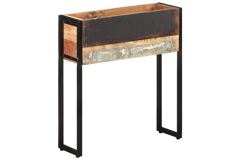 Blomsterkasse 60x20x68 cm gjennvunnet heltre - Flerfarget - Hagemøbler - Øvrig utendørs - Tilbehør utendørs - Hagekrukker