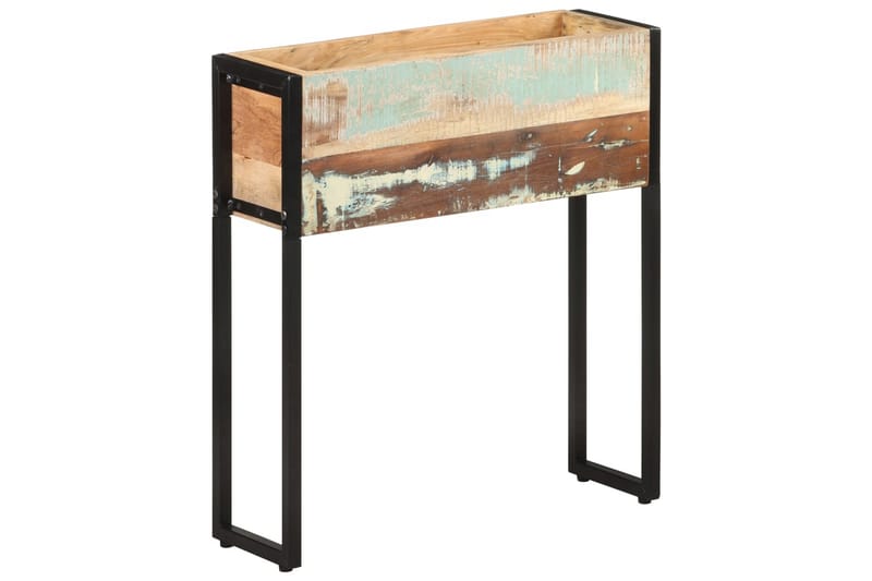 Blomsterkasse 60x20x68 cm gjennvunnet heltre - Flerfarget - Hagemøbler - Øvrig utendørs - Tilbehør utendørs - Hagekrukker