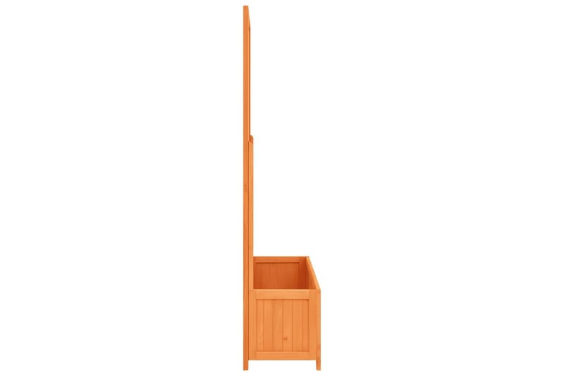 Blomsterkasse med espalier brun 70x30x135 cm heltre gran - Brun - Hagemøbler - Øvrig utendørs - Tilbehør utendørs - Hagekrukker