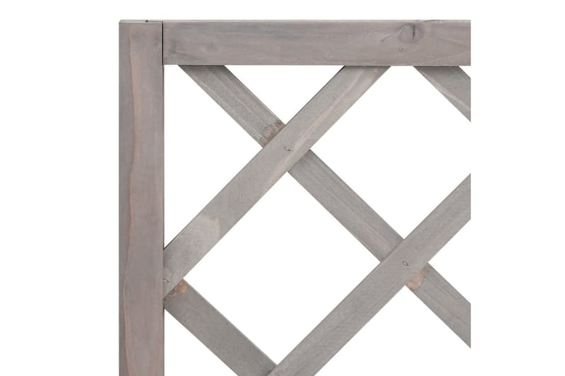 Blomsterkasse med espalier grå 70x30x135 cm heltre gran - Grå - Hagemøbler - Øvrig utendørs - Tilbehør utendørs - Hagekrukker