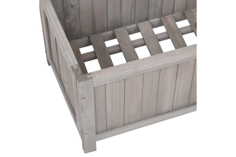 Blomsterkasse med espalier grå 70x30x135 cm heltre gran - Grå - Hagemøbler - Øvrig utendørs - Tilbehør utendørs - Hagekrukker