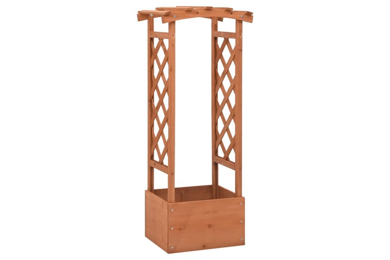 Blomsterkasse med espalier og bue 49x39x117 cm gran - Brun - Hagemøbler - Øvrig utendørs - Tilbehør utendørs - Hagekrukker