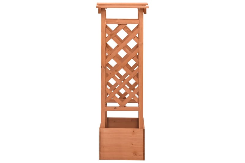 Blomsterkasse med espalier og bue 49x39x117 cm gran - Brun - Hagemøbler - Øvrig utendørs - Tilbehør utendørs - Hagekrukker
