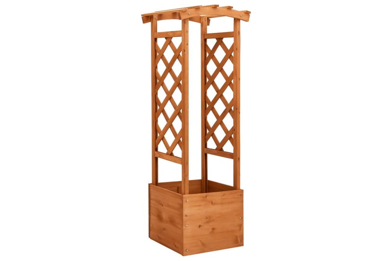 Blomsterkasse med espalier og bue 49x39x130 cm gran - Brun - Hagemøbler - Øvrig utendørs - Tilbehør utendørs - Hagekrukker
