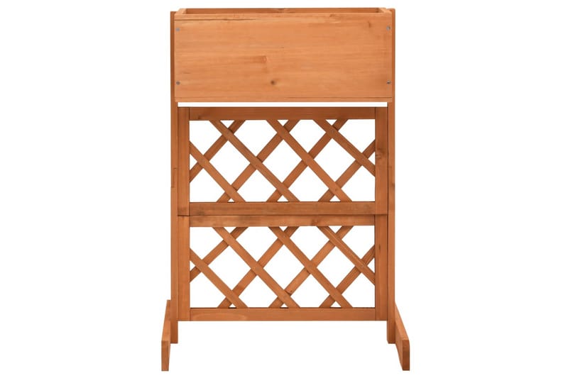 Blomsterkasse med espalier oransje 45x30x74 cm heltre gran - Oransj - Hagemøbler - Øvrig utendørs - Tilbehør utendørs - Hagekrukker