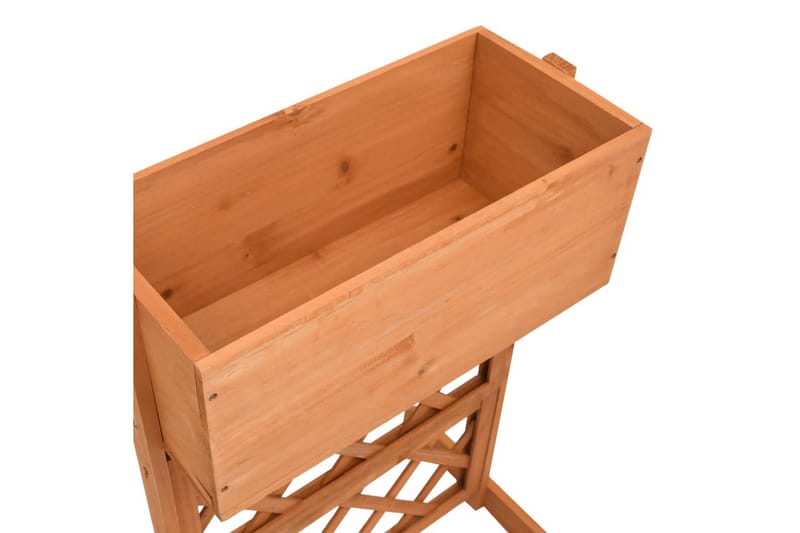 Blomsterkasse med espalier oransje 45x30x74 cm heltre gran - Oransj - Hagemøbler - Øvrig utendørs - Tilbehør utendørs - Hagekrukker