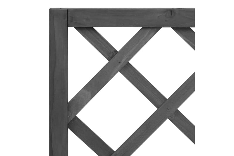 Blomsterkasse med espalier svart 70x30x135 cm heltre gran - Svart - Hagemøbler - Øvrig utendørs - Tilbehør utendørs - Hagekrukker