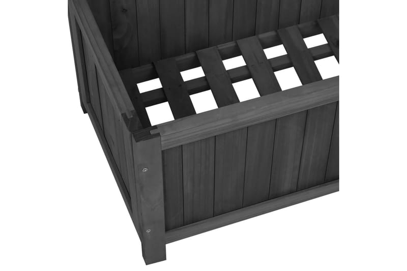 Blomsterkasse med espalier svart 70x30x135 cm heltre gran - Svart - Hagemøbler - Øvrig utendørs - Tilbehør utendørs - Hagekrukker