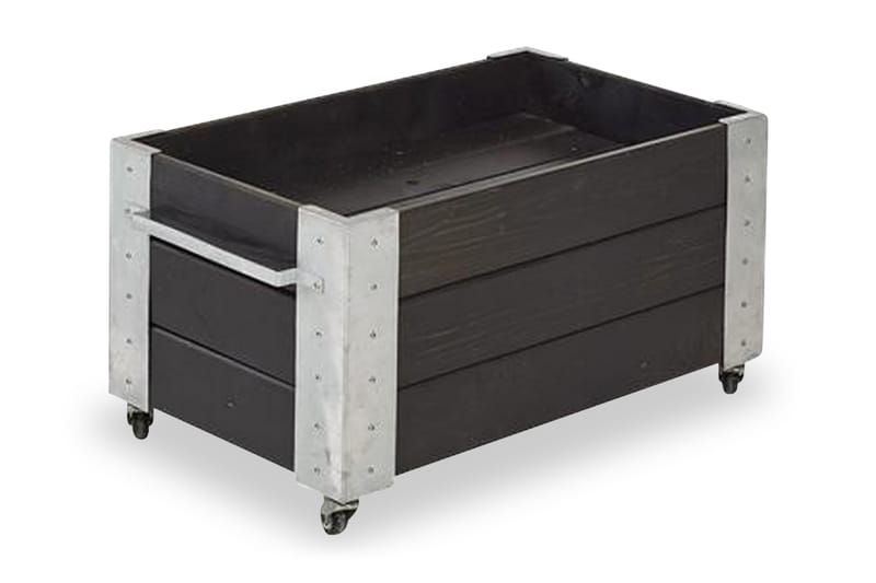 Cubic blomsterkasse 87x50x45 cm med stålhjørne og hjul - Hagemøbler - Øvrig utendørs - Tilbehør utendørs - Hagekrukker