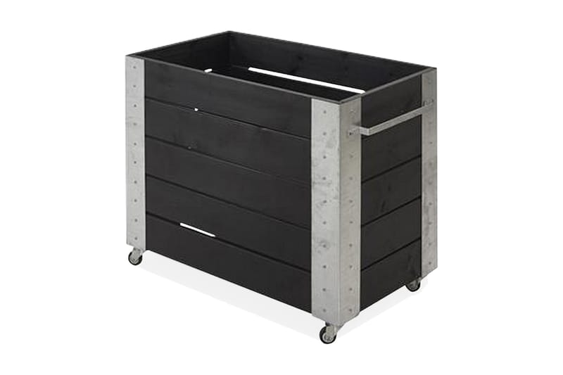Cubic blomsterkasse 87x50x70 cm med stålhjørne og hjul - Hagemøbler - Øvrig utendørs - Tilbehør utendørs - Hagekrukker