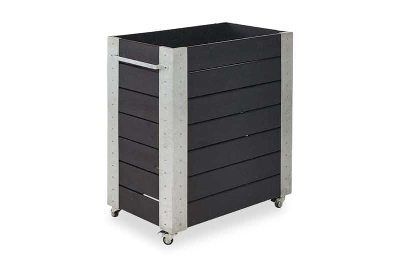 Cubic blomsterkasse 87x50x95 cm med stålhjørne og hjul - Hagemøbler - Øvrig utendørs - Tilbehør utendørs - Hagekrukker