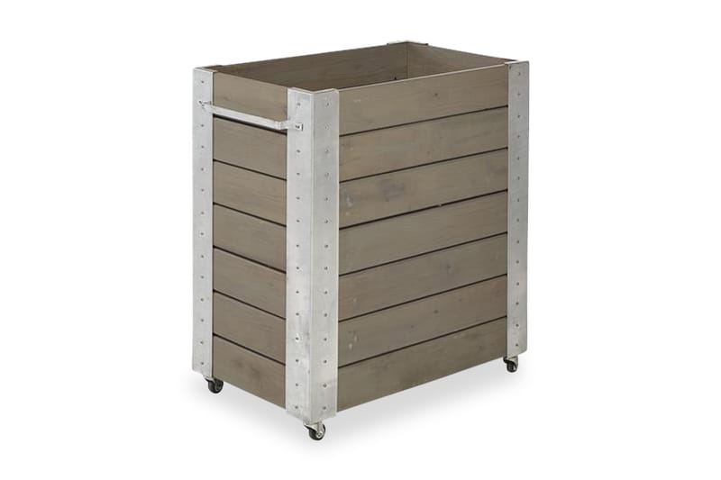 Cubic blomsterkasse 87x50x95 cm med stålhjørne og hjul - Hagemøbler - Øvrig utendørs - Tilbehør utendørs - Hagekrukker