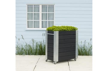 Cubic blomsterkasse 87x50x95 cm med stålhjørne og hjul - Hagemøbler - Øvrig utendørs - Tilbehør utendørs - Hagekrukker