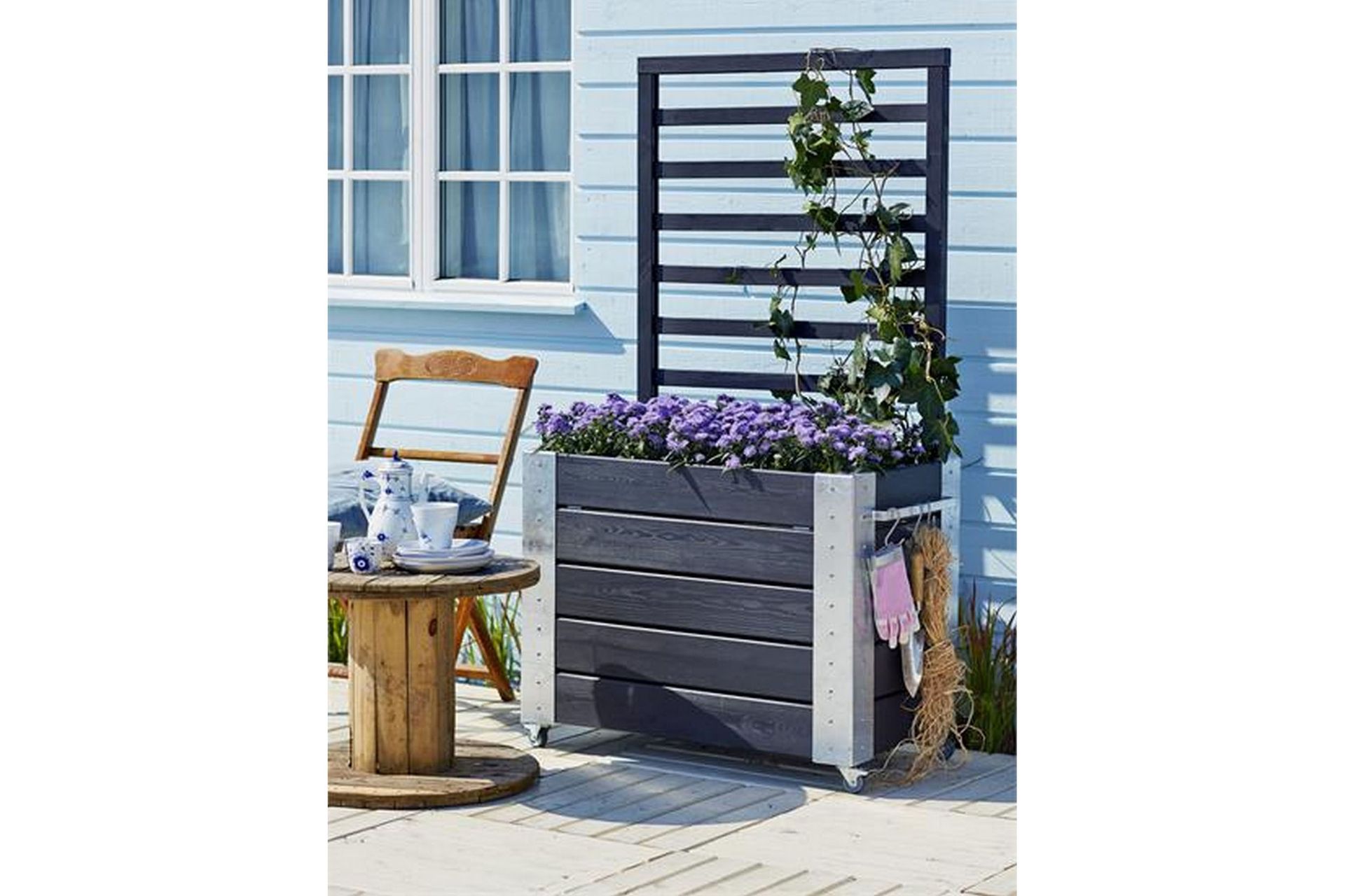 Cubic Blomsterkassse/Romavdeler 87x50x155 cm med stålhjørne - Hagemøbler - Øvrig utendørs - Tilbehør utendørs - Hagekrukker
