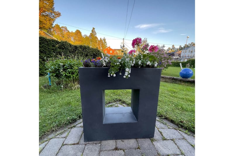 Fiberarmerad Krukke 69x28x70 cm - Grå - Hagemøbler - Øvrig utendørs - Tilbehør utendørs - Hagekrukker