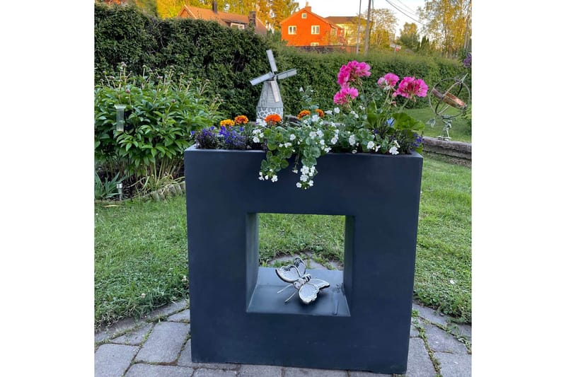 Fiberarmerad Krukke 69x28x70 cm - Grå - Hagemøbler - Øvrig utendørs - Tilbehør utendørs - Hagekrukker