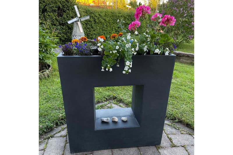 Fiberarmerad Krukke 69x28x70 cm - Grå - Hagemøbler - Øvrig utendørs - Tilbehør utendørs - Hagekrukker