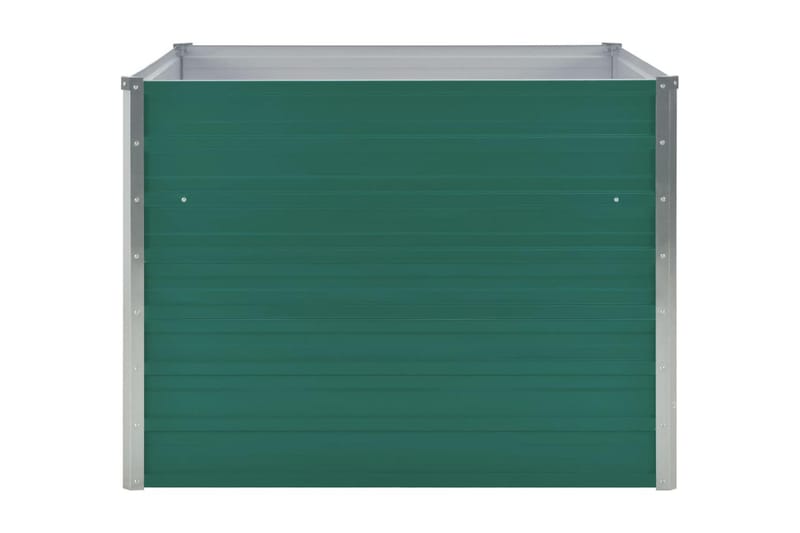 Forhøyet hagebed 100x100x77 cm galvanisert stål grønn - Hagemøbler - Øvrig utendørs - Tilbehør utendørs - Hagekrukker