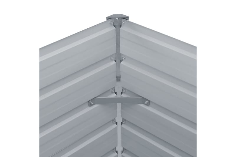 Forhøyet hagebed 100x100x77 cm galvanisert stål grønn - Hagemøbler - Øvrig utendørs - Tilbehør utendørs - Hagekrukker