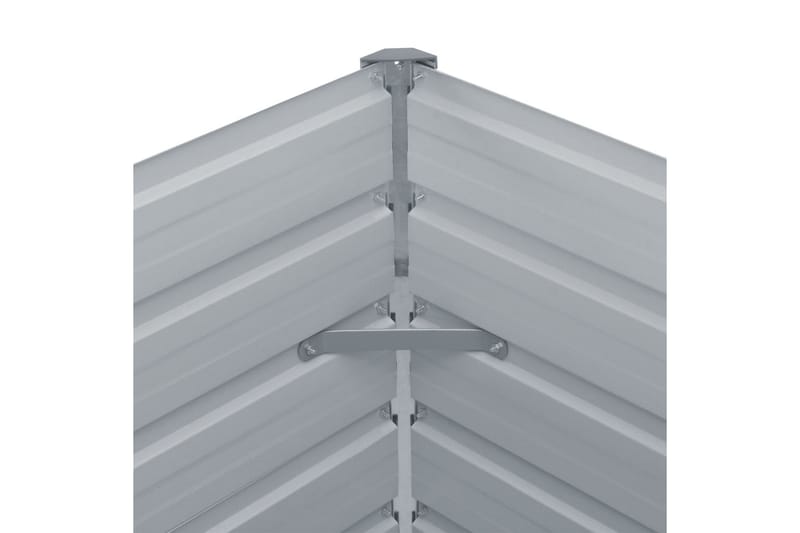 Forhøyet hagebed 100x100x77 cm galvanisert stål grønn - Blomsterkasser - Hagekrukker