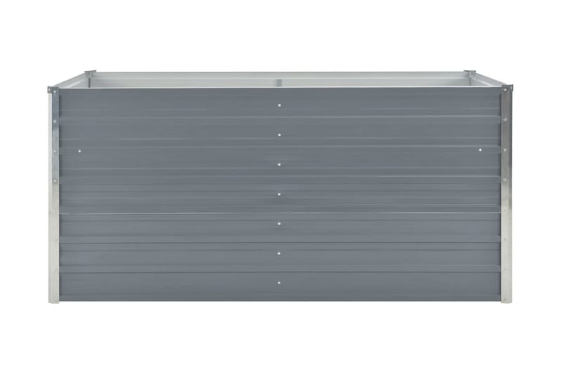Forhøyet hagebed 160x80x77 cm galvanisert stålgrå - Hagemøbler - Øvrig utendørs - Tilbehør utendørs - Hagekrukker