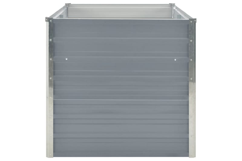 Forhøyet hagebed 160x80x77 cm galvanisert stålgrå - Hagemøbler - Øvrig utendørs - Tilbehør utendørs - Hagekrukker