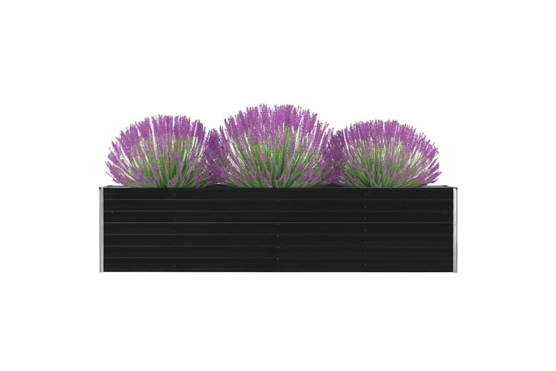 Forhøyet hagebed 320x40x77 cm galvanisert stål antrasitt - Hagemøbler - Øvrig utendørs - Tilbehør utendørs - Hagekrukker