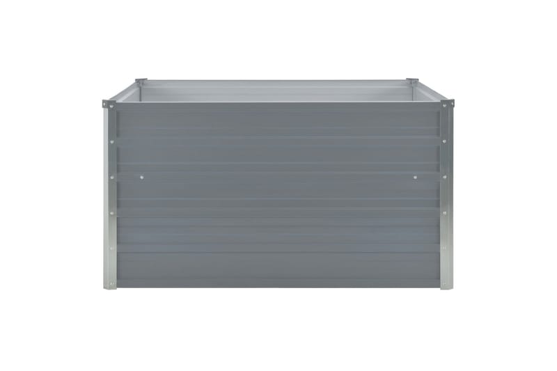 Forhøyet plantekasse 100x100x45 cm galvanisert stål grå - Hagemøbler - Øvrig utendørs - Tilbehør utendørs - Hagekrukker