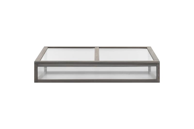 Forhøyet plantekasse med drivhus 110x54x120 cm heltre gran - Grå - Hagemøbler - Øvrig utendørs - Tilbehør utendørs - Hagekrukker