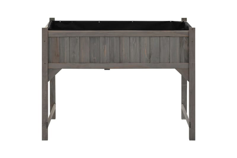 Forhøyet plantekasse med drivhus 110x54x120 cm heltre gran - Grå - Hagemøbler - Øvrig utendørs - Tilbehør utendørs - Hagekrukker